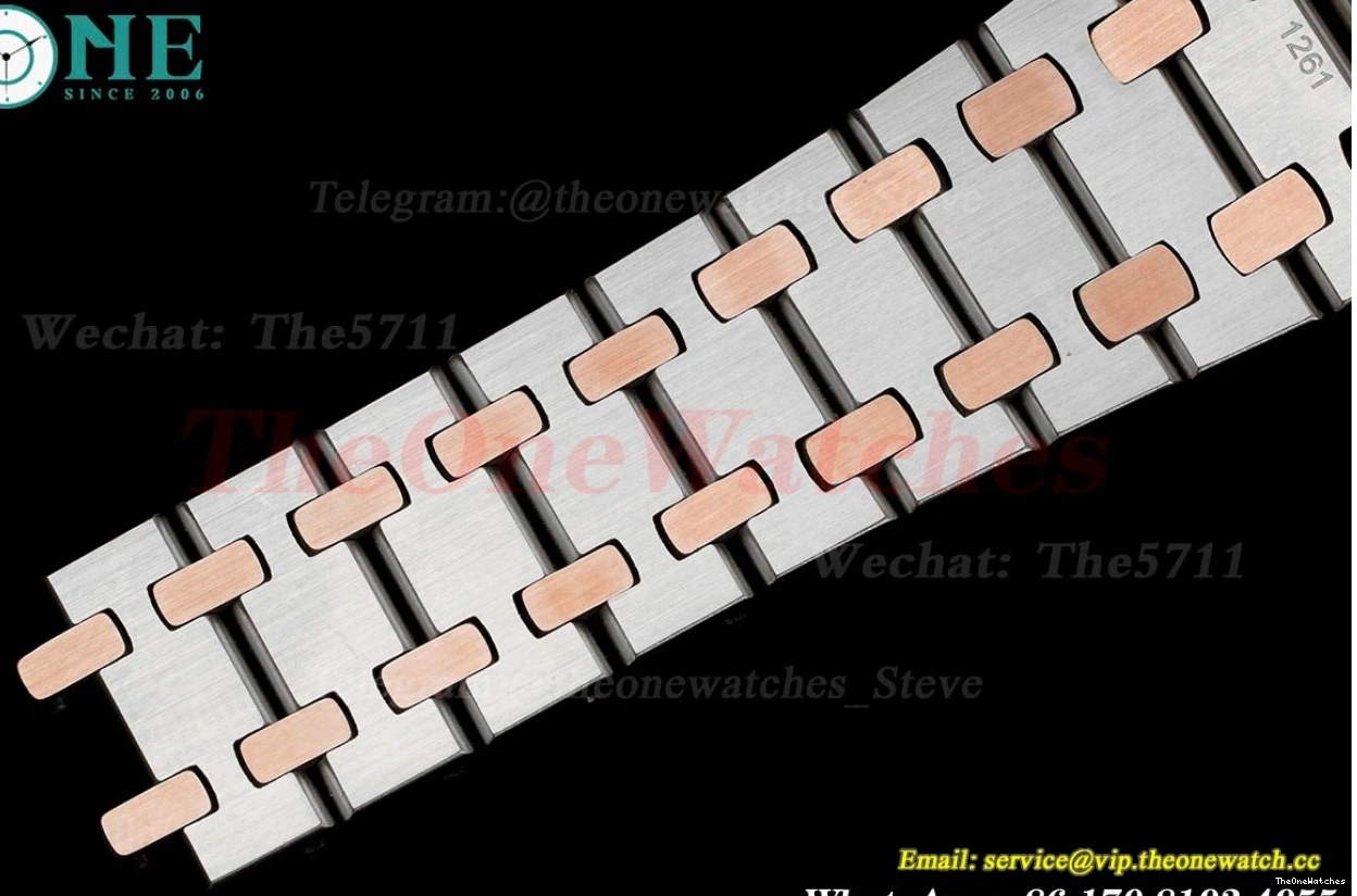 Qtz JJF SS White Royal Oak RG Swiss Ladies Diamond 33mm 0105